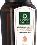 Organic Harvest - Cinnamon Essential Oil USDA, OneCert, Certified Organic, 100% Pure, Undiluted, Therapeutic Grade, Excellent for Aromatherapy, 1/3 fl. Oz / 10 ml