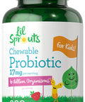 Probiotics For Kids | 200 Chewable Tablets | 6 Billion Cfus | Natural Raspberry Flavor | Non-Gmo, Gluten Free Probiotics For Chil