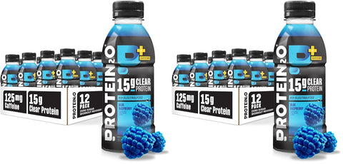 Protein2o 15g Whey Protein Isolate Hydration Drink Plus Energy & Focus, 350mg of Electrolytes, Vitamins B5 & B6, Sugar Free, Energy Variety Pack, 16.9 oz Bottle (Pack of 12)