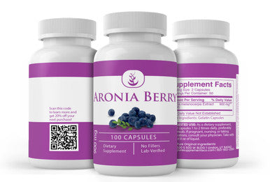 PURE ORIGINAL INGREDIENTS Aronia Berry, (100 Capsules) Chokeberry Extract, Always Pure, No Additives Or Fillers, Lab Verified