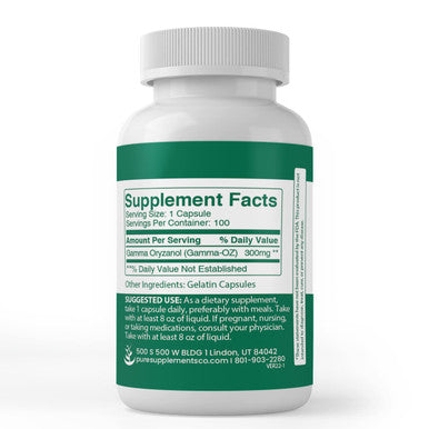 PURE ORIGINAL INGREDIENTS Gamma Oryzanol & Dandelion Root Capsule Bundle (100 Capsules Each), No Additives Or Fillers, Lab Verified