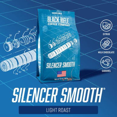 Black Rifle Coffee Company Silencer Smooth Light Roast Whole Coffee Beans 12 Oz Bag