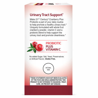 21st Century Cranberry Plus Probiotic Tablets, 60 ea