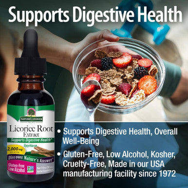 Nature'S Answer Licorice Root Liquid Supplement 1 Fluid Ounce | Daily Digestion Support | Natural Immune Booster | Promotes Healthy Lungs