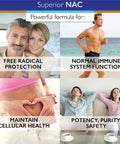 Superior Labs NAC NAcetyl Cysteine Dietary Supplement with Selenium 1200mg 150 Vegetable Capsules Free Radical Protection Normal Immune System Function Maintains Cellular Health
