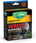 Curad Adjustable Wrist Support Wrap for Tendonitis Carpal Tunnel and Sprains Flex Support Universal Fit