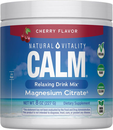 Natural Vitality Calm Magnesium Supplement Anti Stress Drink Mix Powder Gluten Free Vegan & Non GMO