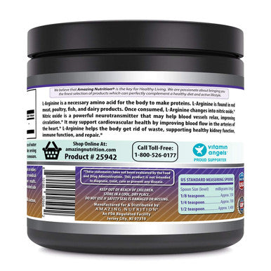 Amazing Formulas L-Arginine Powder Supplement | 500 Mg | 454 G (1 Lb) | Non-Gmo | Gluten Free | Made In Usa