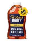 FischerÃƒÂ¢Ã¢â€šÂ¬Ã¢â€žÂ¢s 100% Pure, Raw & Unfiltered Honey ÃƒÂ¢Ã¢â€šÂ¬Ã¢â‚¬Å“ All-Natural Sweetener ÃƒÂ¢Ã¢â€šÂ¬Ã¢â‚¬Å“ Rich Flavor Profile, Packed with Nutrients, 40 oz (Pack of 2)