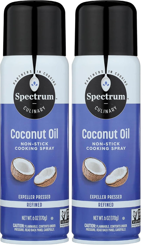 Spectrum Culinary, Coconut Oil Non-Stick Cooking Spray, 6 oz (Pack of 6)