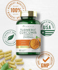 Carlyle Turmeric Curcumin Supplement 2400mg | 180 Powder Capsules | Herbal Complex | Non-GMO Gluten Formula