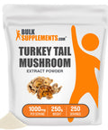 BulkSupplements Turkey Tail Mushroom Extract Powder - Herbal Supplement, Coriolus Versicolor Extract - - 1000mg , 250 Servings (250 Grams - 8.8 oz)