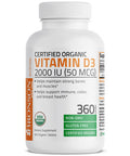 Bronson Vitamin D3 2,000 IU (1 Year Supply) for Immune Support, Healthy Muscle Function & Bone Health, High Potency Organic Non-GMO Vitamin D Supplement, 360 Tablets