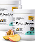 Colonbroom Psyllium Husk Powder (Tropical Fruits, 120 Servings) - Colon Cleanse For Bloating Relief & Gut Health - Colon Broom Fiber Powder Drink - Vegan, Gluten Fiber Powder Supplement