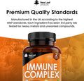 Vitamin D Tablets - Immune Booster Complex - Enriched With Immune System Vitamins C, D, B12, Zinc, Turmeric & Elderberry - Immune Support Made In The Uk Immunity Booster By Leaf 120 Tablets