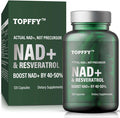 Nad+ Supplement, Nad+&Resveratrol Supplement For Max Absorption For Support Cellular Energy, Aging Defense, 120 Softgels