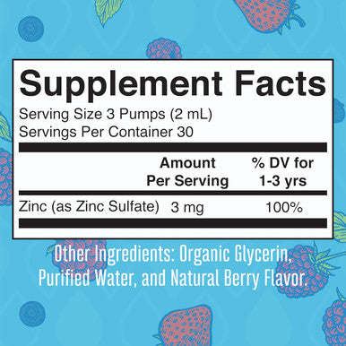 Maryruth Organics Toddler Liquid Ionic Zinc Sulfate with Organic Glycerin for Immune Support | Vegan | Formulated for Ages 1-3 | 1 Month Supply | 2 Fl Oz