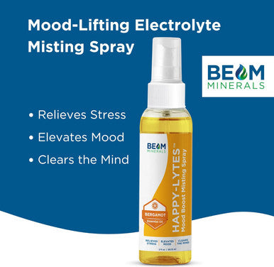 Beam Minerals Happy-Lytes - All-Natural Liquid Electrolytes Fulvic Electrolyte Misting Spray Fulvic Acid Trace Mineral Liquid Spray Exceptional Cellular Micronutrients Supplements 2Oz