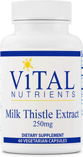 Vital Nutrients Milk Thistle Extract Supports Healthy Liver Function and Detoxification 60 Vegetarian Capsules per Bottle 250 mg