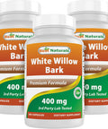 Best Naturals White Willow Bark 400 mg 180 Capsules (180 Count (Pack of 3))