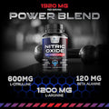 Nature'S Nutrition Extra Strength Nitric Oxide Supplement L Arginine 3X Strength - Citrulline Malate AAKG Beta Alanine - Premium Muscle Supporting Nitric Oxide Booster for Strength & Energy Supplements - 240 Capsules