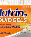Motrin IB Liquid Gels - Pain Reliever with 200mg Ibuprofen for Muscle Aches Headache Backache Toothache Menstrual Cramps and Minor Arthritis Pain