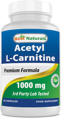 Best Naturals Acetyl L-Carnitine 1000mg Capsule 60 Count