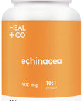 HEAL + CO. Echinacea | High Potency 10:1 Extract, 5000 mg per serving | Immune Support | 120 x 500 mg Capsules