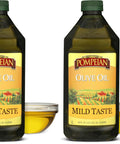 Pompeian Mild Taste Olive Oil, High Heat Cooking, Baking & Sauteing, High Smoke Point, 68 Fl Oz