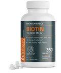 Bronson Biotin 10 000 Mcg Beauty Support 360 Vegetarian Tablets
