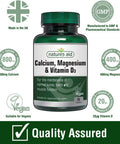 Natures Aid Calcium Magnesium and D3 Helps Maintain Normal Bones Teeth and Muscle Function Vegan 90 Tablets