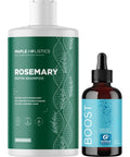 Boost Biotin Hair Serum Plus Rosemary Biotin Shampoo - Hair Thickening Serum With Peppermint And Rosemary And Volumizing Biotin Shampoo For Men And Women Bundle