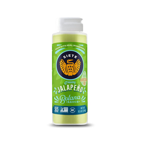 Siete Jalapeno Botana Hot Sauce | Gluten Free | Vegan | Preservative Free | Non GMO | 8.5 Oz. Bottle (Pack of 4)