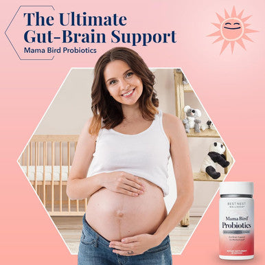 Best Nest Wellness Mama Bird Probiotics Gut-Brain Health Connection: Once Daily Women Probiotic for Prenatal Postnatal & Fertility Digestive Health 50B CFU15 Strains Probiotic Supplement 30 Count