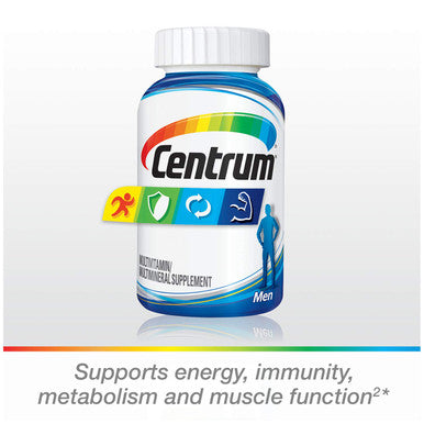 Centrum Men (200 Count) Multivitamin / Multimineral Supplement Tablet Vitamin D3