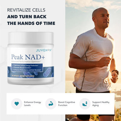 Juvenon Peak Nad+ Advanced Cellular Health And Regeneration Formula Boost Nad+ Levels, Support Cellular Vitality, And Promote Natural Renewal