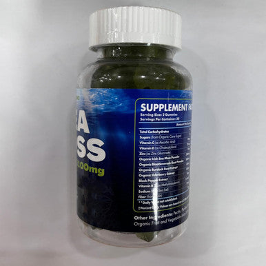 Sea Moss Gummies, Irish Seamoss Gummies 3100Mg With Bladderwrack, Burdock Root And Elderberry Vitamin C And Zinc For Detox Cleanse, Immune, Skin, Joints, Digestive, And Energy, Organic, Vegan, 120 Pcs