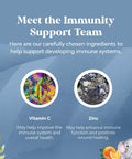 Natures Craft Kids Immunity Support Gummies - Delicious Vitamin C with Zinc and Echinacea Immune Booster Gummies for Kids - Vegan Gluten and Gelatin Chewable Gummy Vitamin Supplement for Children
