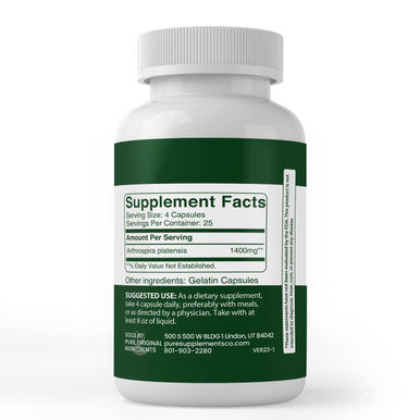 PURE ORIGINAL INGREDIENTS Spirulina Superfood, Rich In Phycocyanin, 100% Pure