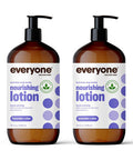 Everyone Nourishing Hand and Body Lotion 32 Ounce Pack of 2 Lavender and Aloe PlantBased Lotion with Pure Essential Oils Coconut Oil Aloe Vera and Vitamin E