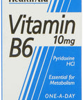 Health Aid Vitamin B6 (Pyridoxine Hcl) 10Mg 100 Tablets