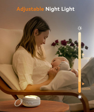 Dreamegg Portable Sound Machine Baby - D11 White Noise Machine For Baby Sleeping With Night Light White Noise Lullaby Nature Sounds Child Lock Usb Rechargeable Sound Machine For Travel Nursery