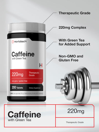 Horbaach Caffeine Pills 200 Tablets 200Mg