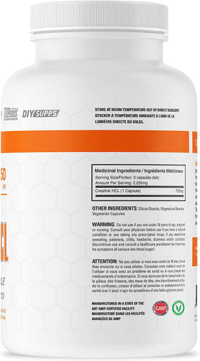 BALLISTIC LABORATORIES - Creatine HCL Capsules 120 Caps