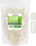Xprs Nutra Vegan Size 000 Empty Capsules - 1000 Count Clear Empty Vegan Capsules - Vegetarian Empty Pill Capsules - DIY Vegetable Capsule Filling - Veggie Pill Capsules Empty Caps Pills