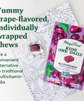 MegaFood Kids One Daily Multivitamin Soft Chews - Kids Vitamins With Vitamin B Vitamin C Vitamin D & Vitamin E - Age 4+ Vegetarian Made Without 9 Food Allergens - Grape Flavor - 30 Chews