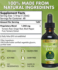 Go Nutrients Turmeric Ease - Liquid Turmeric Curcumin With Black Pepper - Organic Turmeric Supplement For Healthy Inflammation