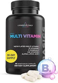 Livingood Daily Methylated Multivitamin for Women and Men Multi Vitamin Supplement with Alpha Lipoic Acid B Vitamins Iron Zinc and Selenium Energy Metabolism and Immune Support 60 Capsules