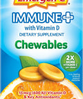 EmergenC Immune+ Chewables 1000Mg Vitamin C With Vitamin D Tablet Immune Support Dietary Supplement For Immunity Orange Blast Flavor 42 Count
