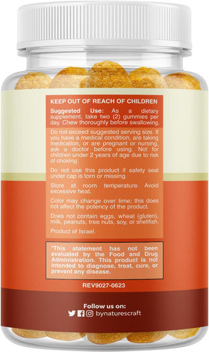 Natures Craft Turmeric Curcumin Immune Support Gummies - Immune Booster Turmeric Gummies for Joint Support and Advanced Skin Care - Turmeric with Black Pepper Joint Supplement Gummy Vitamins with Curcumin Powder